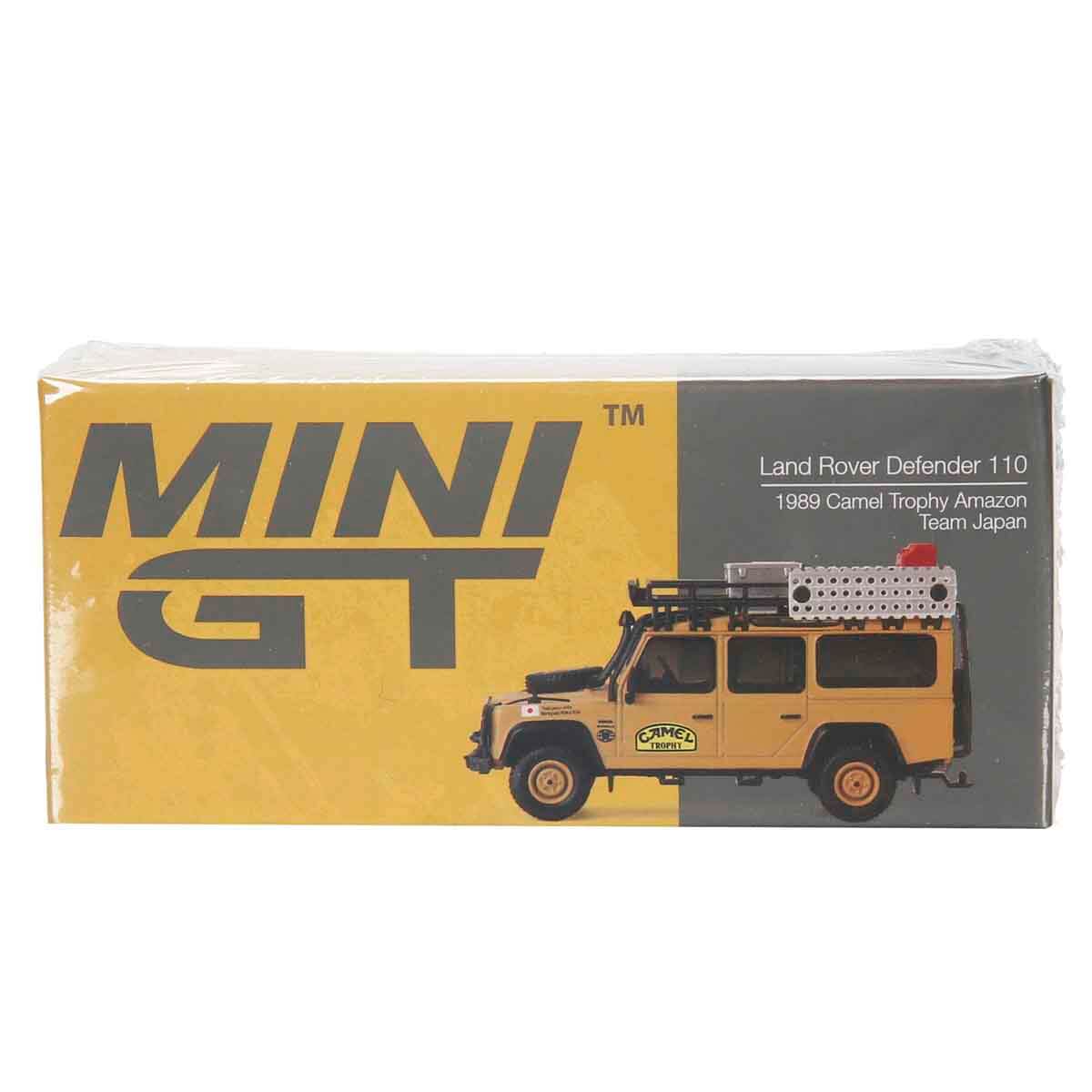 1:64 Mini GT Land Rover Defender 110 1989 Camel Trophy Amazon Team Japan Diecast Model Araba - Görsel 5