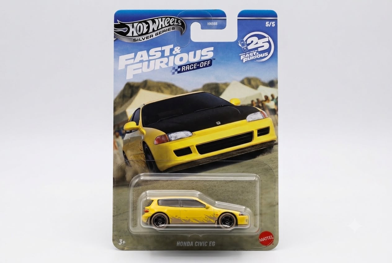 WhatsApp Image 2026-07-15 at 14.00.28 Hot Wheels SILVER SERIES | FAST & FURIOUS RACE-OFF | HONDA CIVIC EG | HNR88 | 5/5 - Görsel 1
