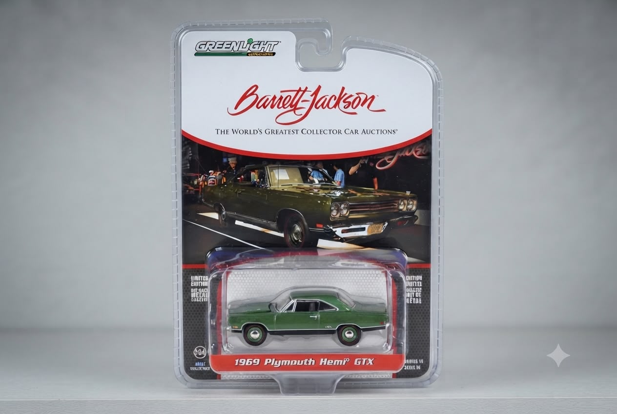 WhatsApp Image 2026-07-16 at 21.53.28 Greenlight 1/64 Barrett-Jackson Series 14- 1969 Plymouth HEMI GTX 37310-B Greenlight - Görsel 1