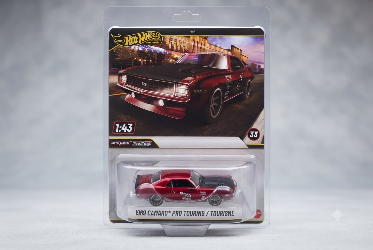 WhatsApp Image 2026-07-16 at 23.16.42 Hot Wheels 1:43 Premium Arabalar 1969 Camaro Pro Touring/Tourisme - Görsel 1