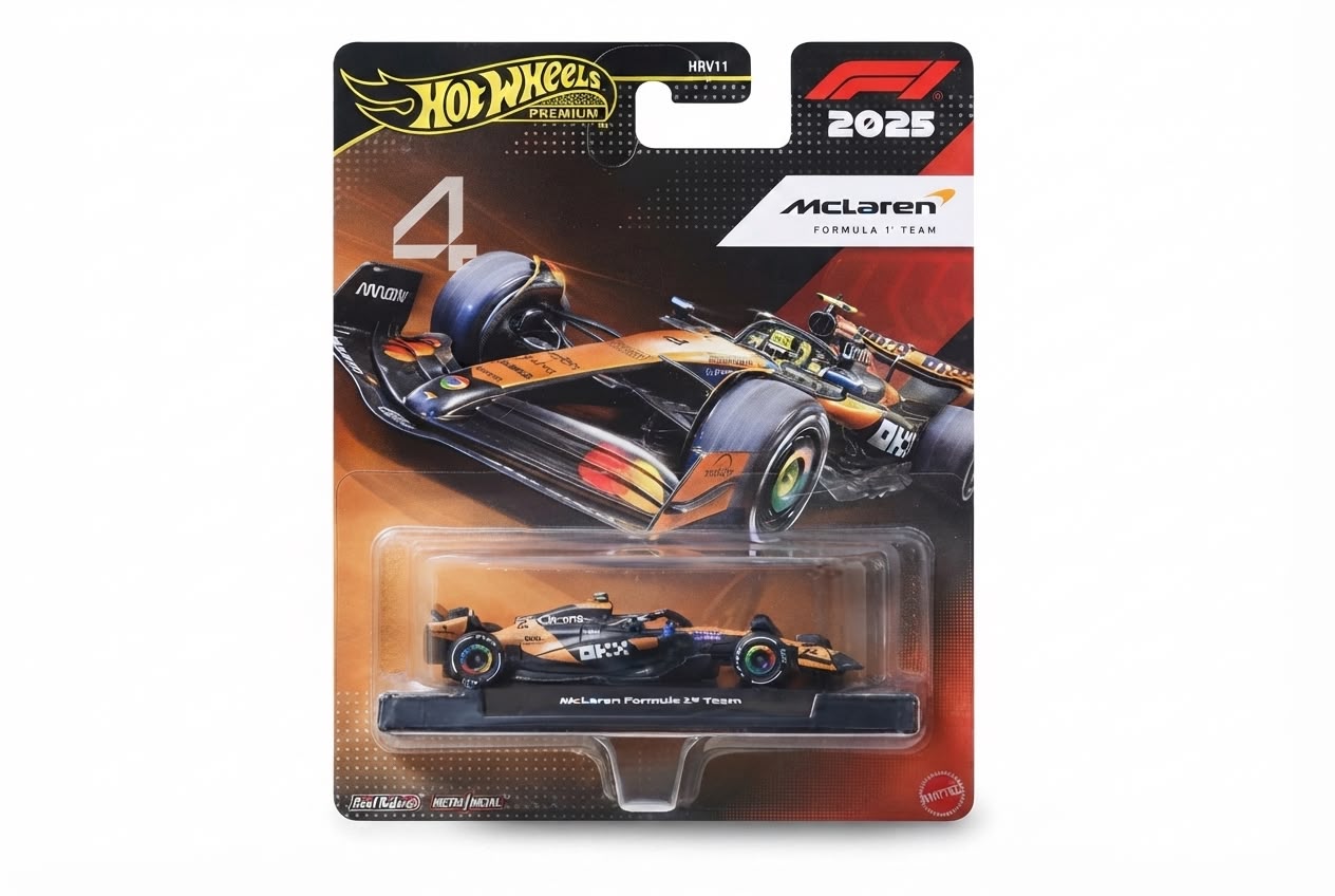 WhatsApp Image 2026-07-17 at 22.47.23 HOT WHEELS Premium F1 2025 McLaren Formula 1 Team No:4 Lando Norris 1:64 Metal Model Araba HRV11 - - Görsel 1